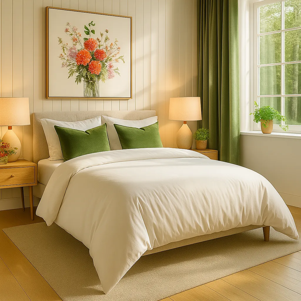 Sunlit bedroom with soft bamboo bedding neatly arranged—highlighting the comfort people ask about when wondering: is bamboo bedding good?